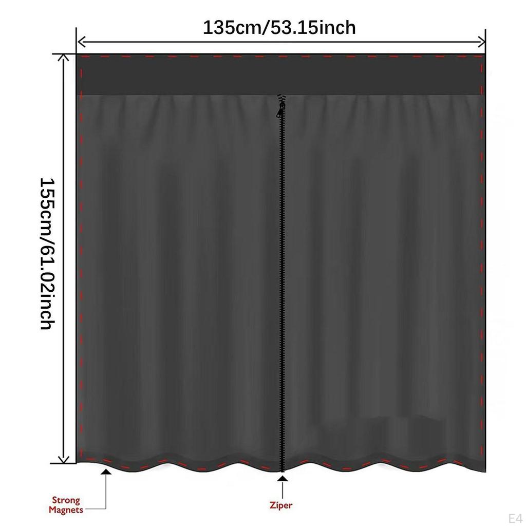 Campervans Van Net Cover Rear Door Closure Screen 2 Layer Portable Car Trunk for Automobile
