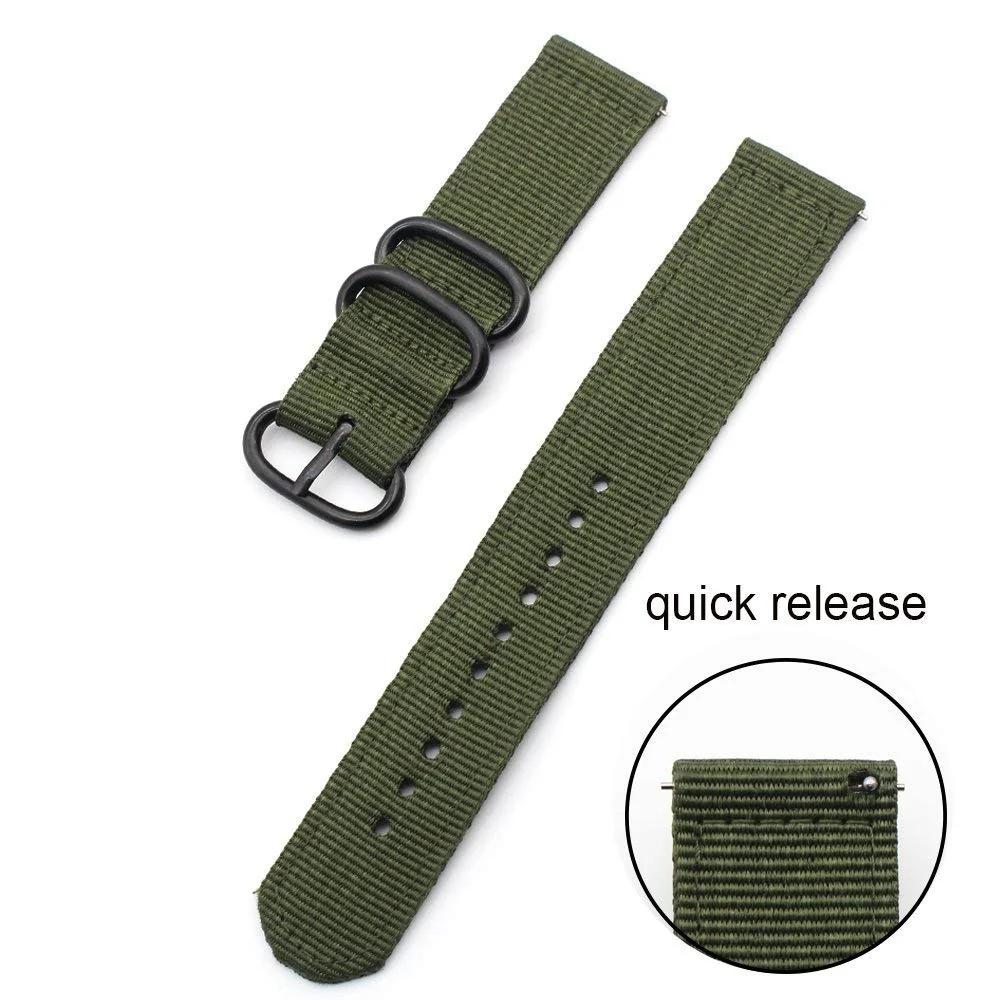 20mm Watch Strap 22mm Universal Watch Band Sports Nylon Canvas Woven Belt Adjustable Strap Outdoor Tools Camping Gear