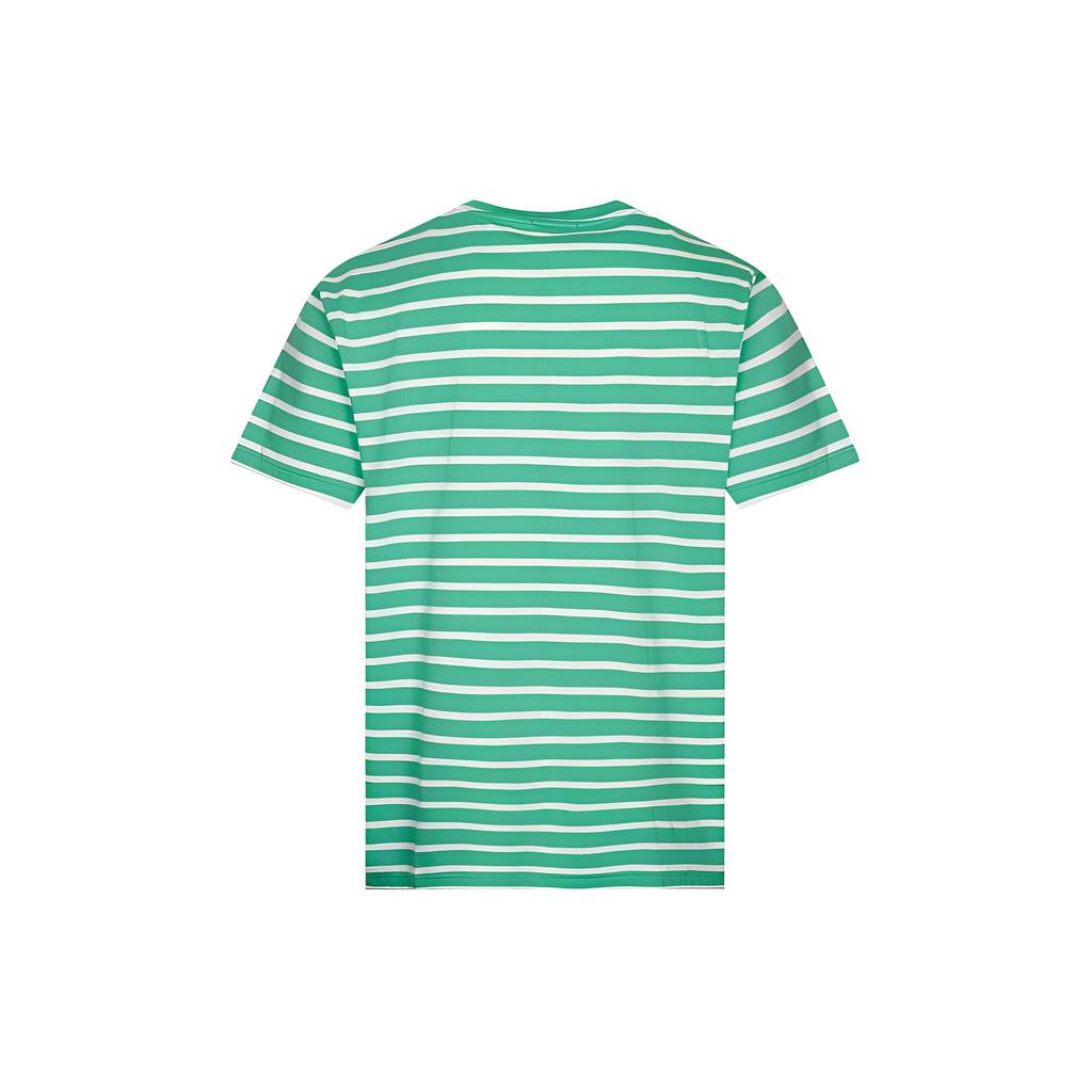 Polo Ralph Lauren Striped Embroidered Pattern Crew Neck Short Sleeve T-Shirt Men T-Shirts Green 710934662-005