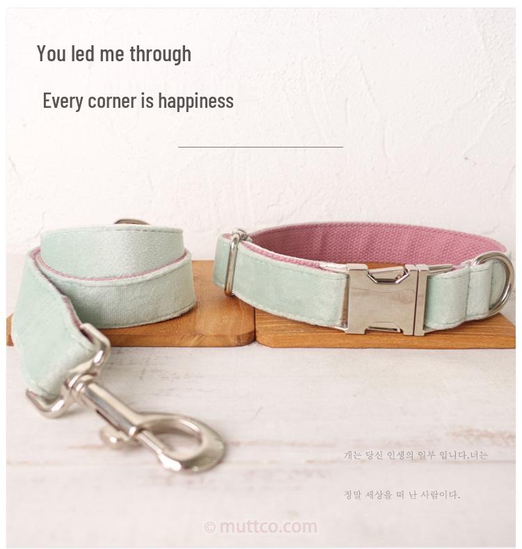 MUTTCO Thick Fleece Dog Collar & Leash Set UDC-109