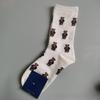 Autumn/Winter Bear Pattern Mid-Calf Women's Trendy Casual Socks