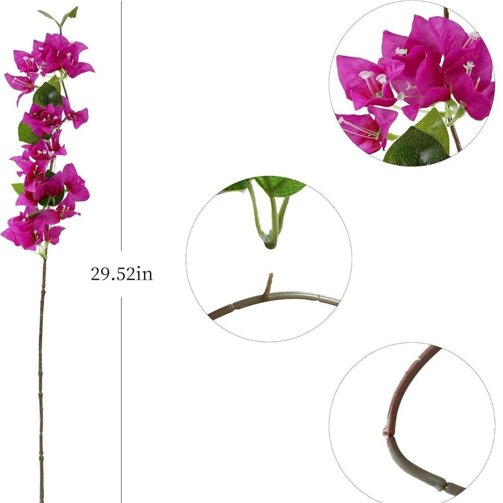 Lifelike Polyester Artificial Bougainvillea UV Resistant DIY Decoration Simulated Bougainvillea Fake Flowers Home Table Decor