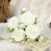 Artificial Flowers Fake Silk Peony Vases Flower Bouquets Home Room Decoration Garden Flower Garlands Wedding Bridal Accessories