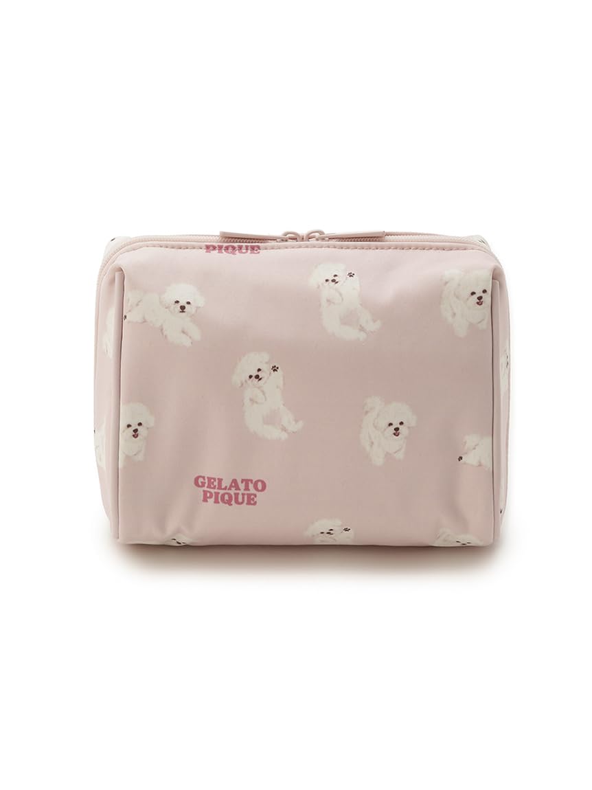 Dog Print Pouch PWGB261562 LPNK Free Size [Gelato Pique] Belly-Exposing Women s