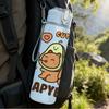 1PC Capybara Hug Small Animal Print 750ml Color Plastic Sports Water Bottle Leakproof Flip Straw Lid Suitable for Sports Office Home Use