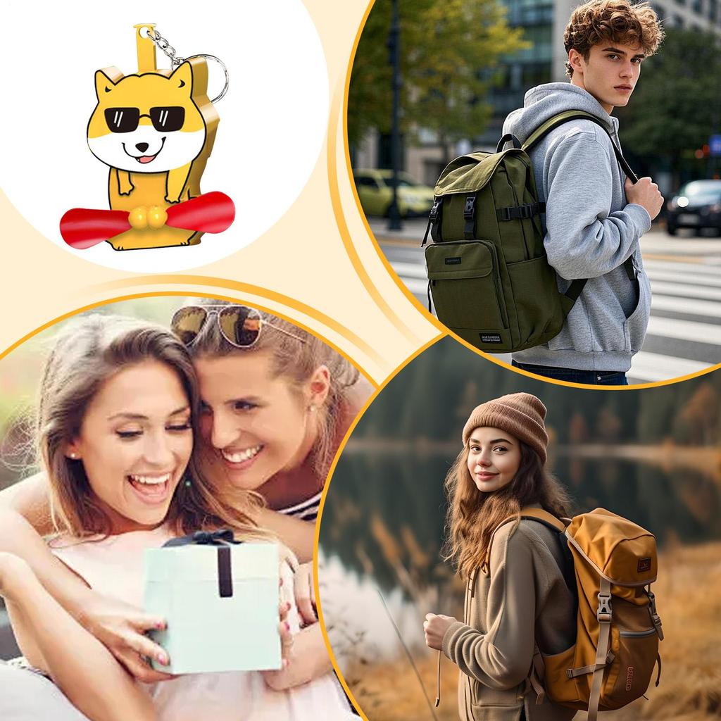 Small Fan Handheld Portable Mini Personal Fan No Battery Keychain Gadgets Cooler For Travel Teen Airplane Kids Concert Camping