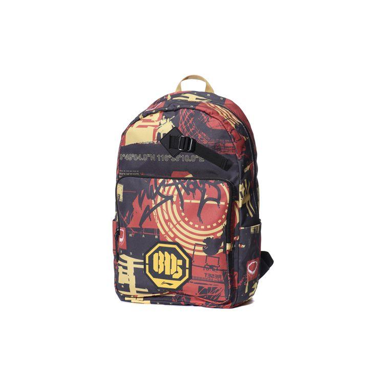 

Li Ning Badfive Basketball Series Polyester Backpack Unisex Backpacks Orange ABSQ108-1 Orange Red Multicolor