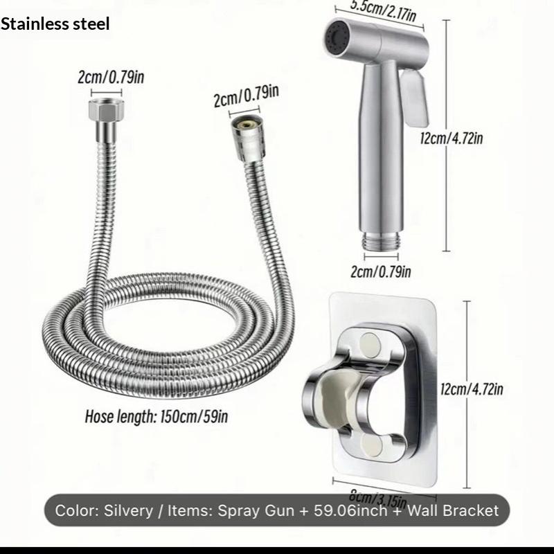 1Set Heavy Duty Stainless Steel High Pressure Sprayer Retractable Hose for Commercial Car Washing Use