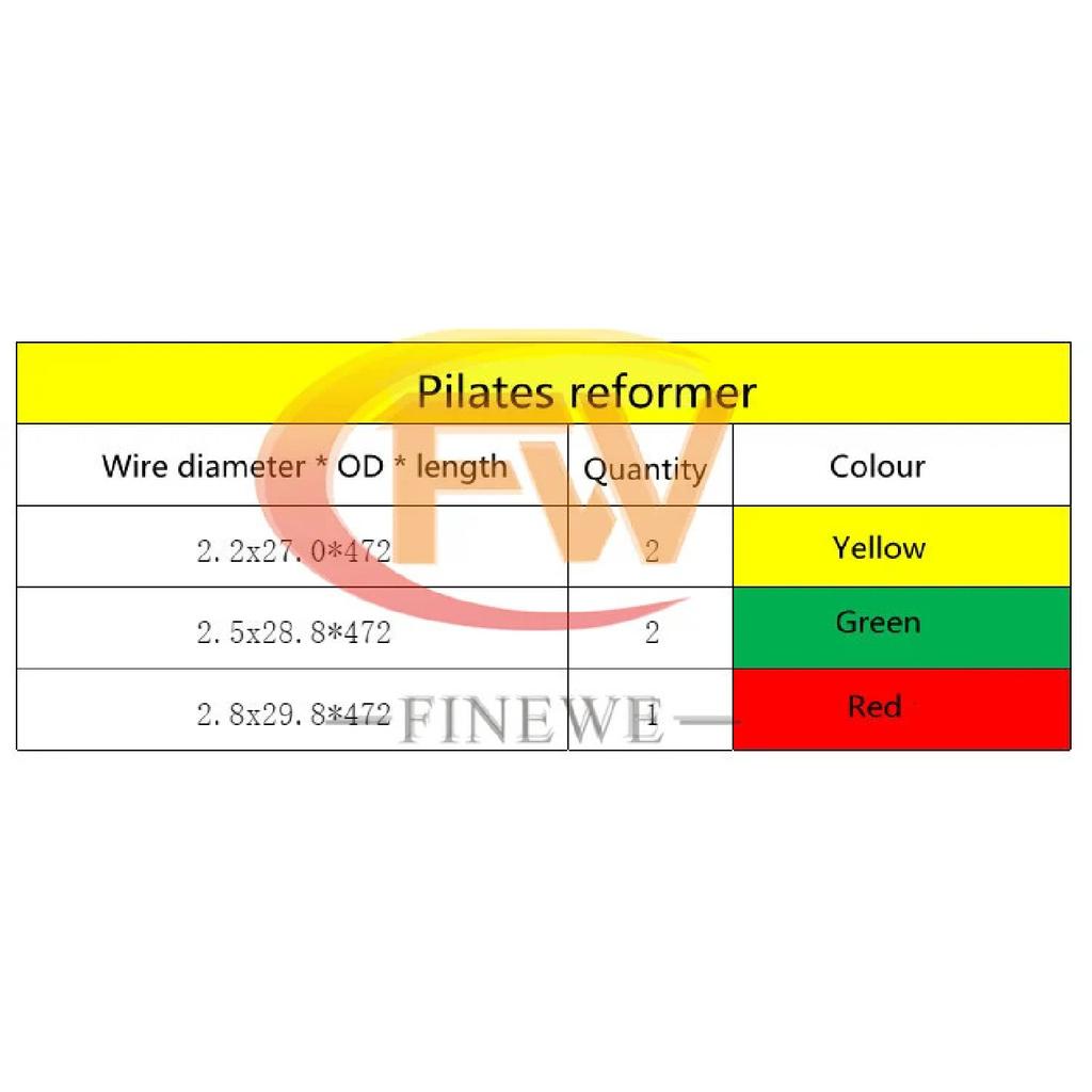 Yoga High Strength 5pcs Pilate Reformer Spring Equipment Accessories Tension Spring Pilate Core Bed Music Wire Springs