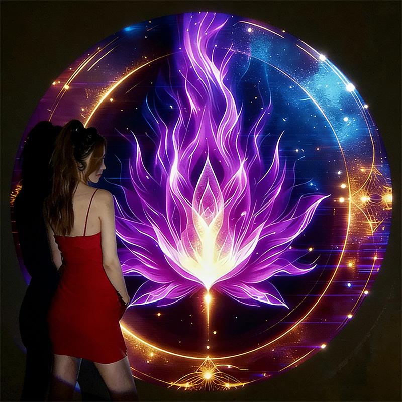 16 Patterns Portable Decorative Lamp - Dreamy Moon Cherry Blossom Mandala Projection Lamp Birthday Atmosphere Projector Light