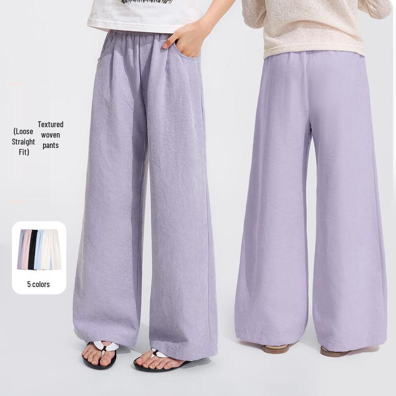 Girls' Lightweight Loose Straight Summer Trousers