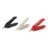 P2004 3Pcs Copper Gold Plated Alligator Clip LCR Kelvin Test Clip 20A