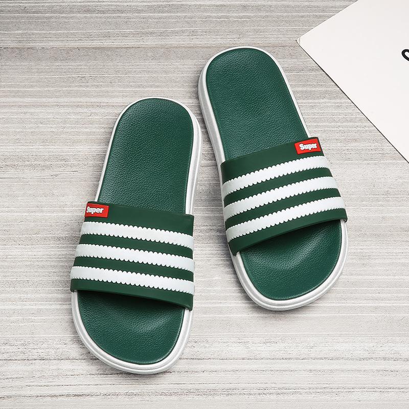 Slippers men wear outdoor one-word slippers in summer non-slip and wear-resistant simple personalized sandals