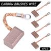 4Pcs Carbon Brushes Wire Generic Leads Generator High Quality Portable Electric Motor Brush Replacement Practical Hand Tools