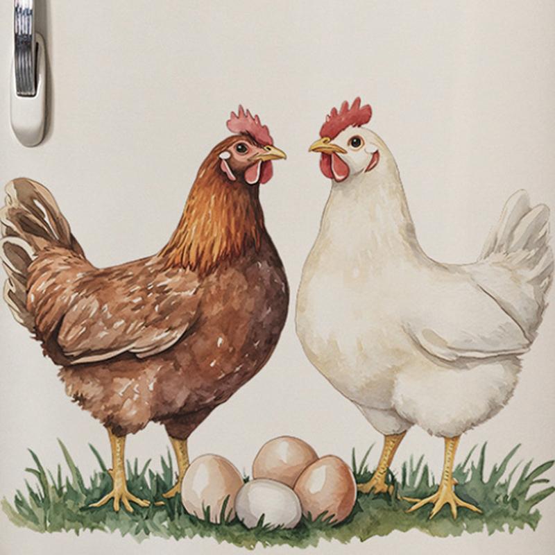 Garden Style Rooster Green Grass Bedroom Kitchen Home Background Landscaping Wall Sticker