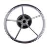 Stainless Marine Steering Wheel 5-Spoke 11-13.5 Inch Stainless Boat Steering Wheel with Knob