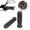 25mm Motorcycle Handlebar Grips Harley Dyna Sportster Softail Touring Black Dual
