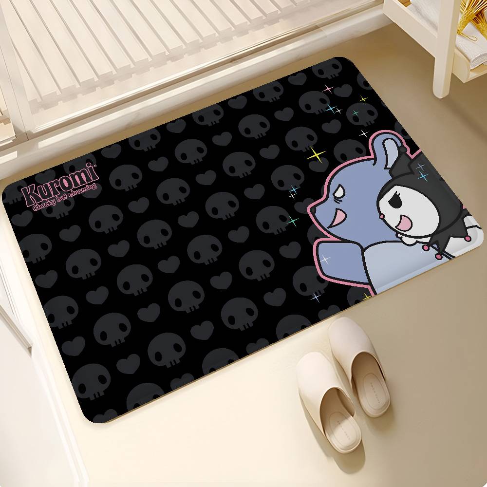 Magic Kuromi Anime Door Mat Nordic Style Bedroom Living Room Doormat Home Balcony Anti-Slip Alfombra