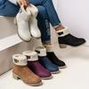 Comfortable Elegant Fleece-Lined Winter Shoes with Soft Furry Collar, Heighten Non-Slip Lightweight Round Toe Winter Boots for Commuting