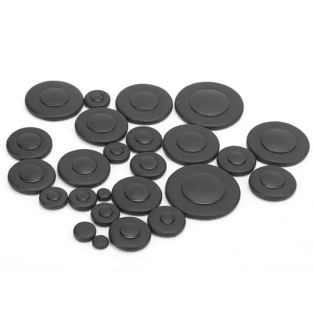 25Pcs Saxophone Pad Real Sheepskin ABS Alto Sax Accessories Wind Instrument Repair PartsBlack