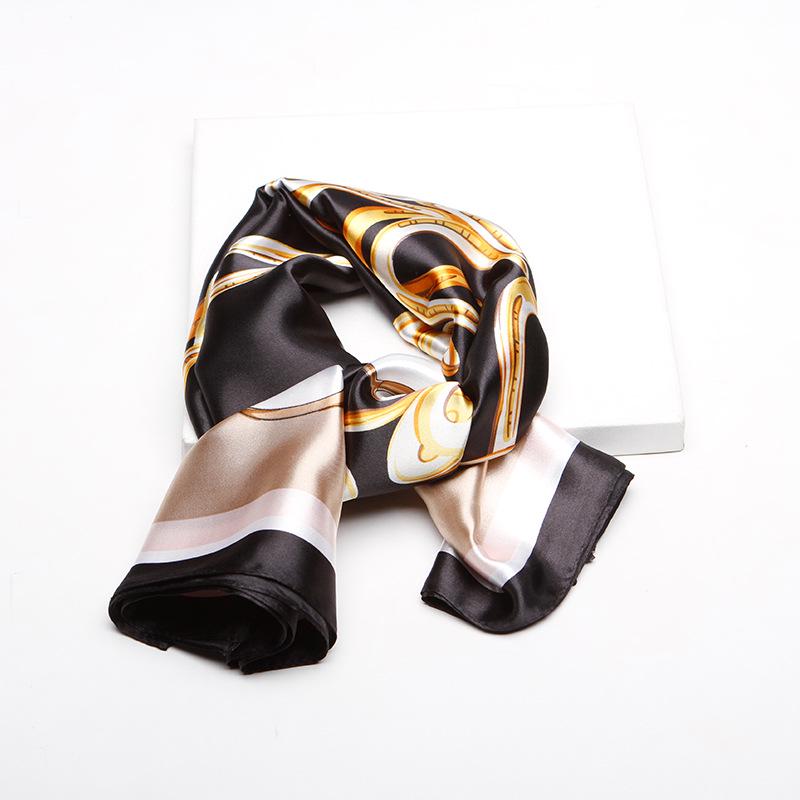 Vysoce kvalitní luxusní hedvábné šátky čelenka Šály Šála na krk pro ženy Řetízek Hedvábný šátek Dámská ozdobná šála