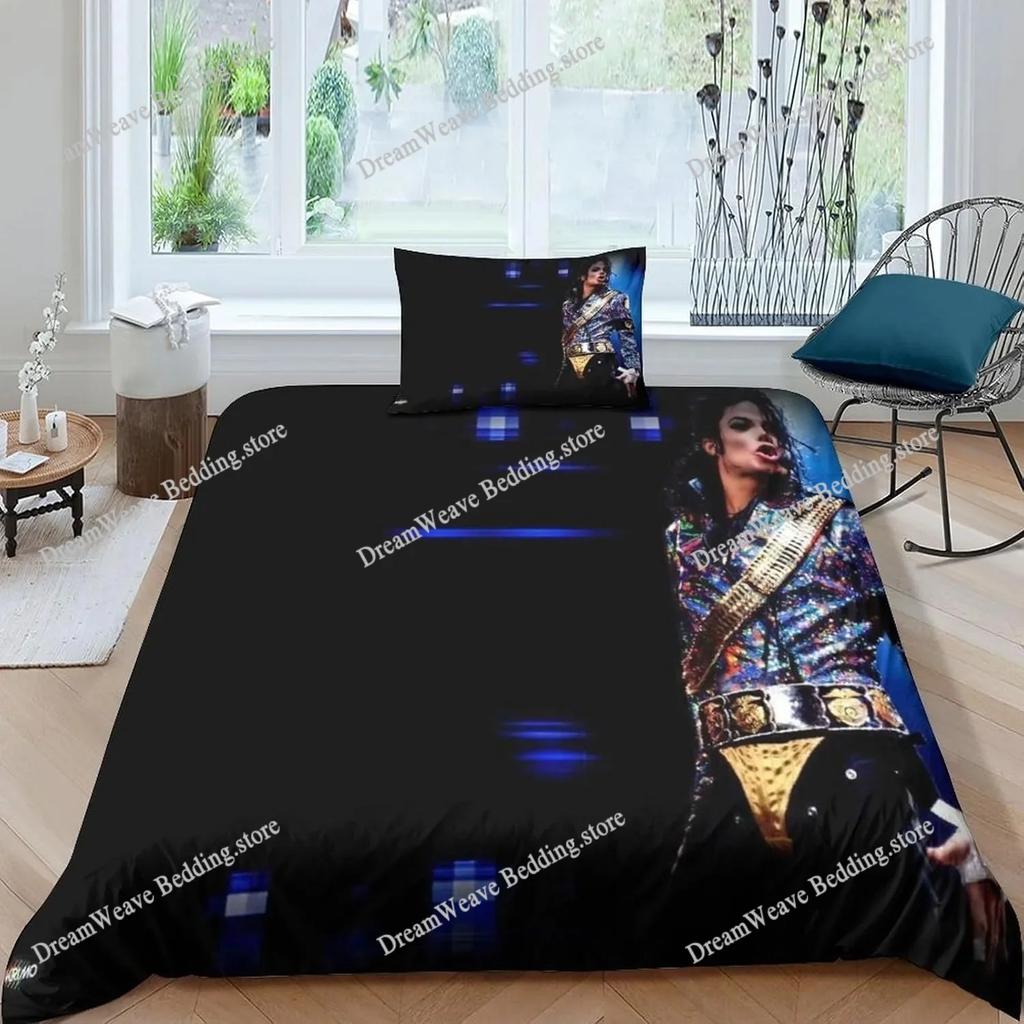 Pościel Michael Jackson Zestaw Wykwintnej Pościeli Poszewka na Kołdrę Zestaw Kołdry Zestaw Pościeli Luksusowy Prezent Urodzinowy741