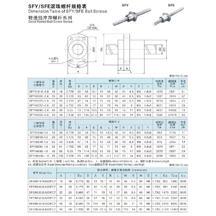 Ball Screw SFU3204 SFU3205 SFU3210 SFE3232 End Machine Tool Parts And Accessories for CNC And Industrial Use