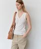 THERYE Pincoat Button Sleeveless Top(Ivory)