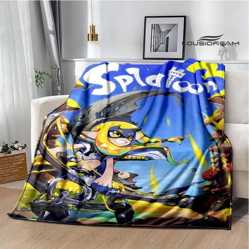 3D Cartoon game Splatoon Printed blanket Flannel Warm blankets Soft and comfortable blanket bed linings cubre cama Birthday Gift