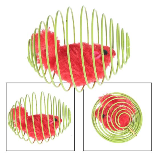Durable Attractive Portable Cat Toy Pet Spring Simulation Mouse Accessories