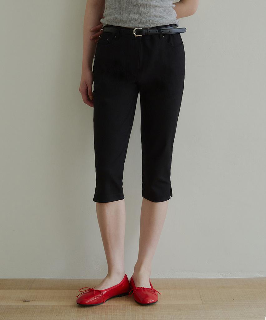 LOVLOV Slim Capri Pants_Black