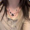 Y2K Star Pendant Necklace Cat Pendant Necklace Adjustable Chain Necklace Black Funny Necklace Perfect for Trendsetters