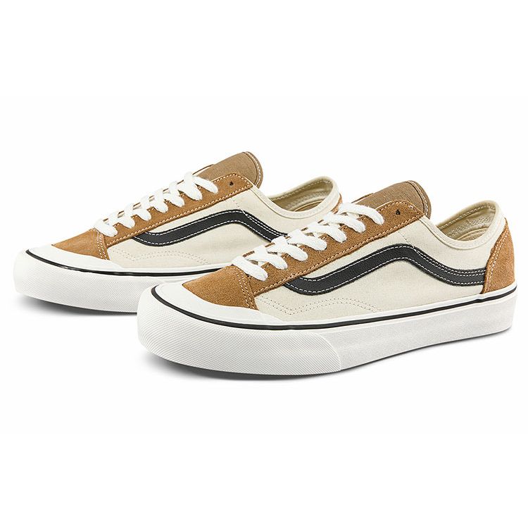 Vans Style 136 Decon Vr3 Sf Canvas Leather Low-Top Skate Shoes Unisex Sneakers Brown VN0A4BX9TBN