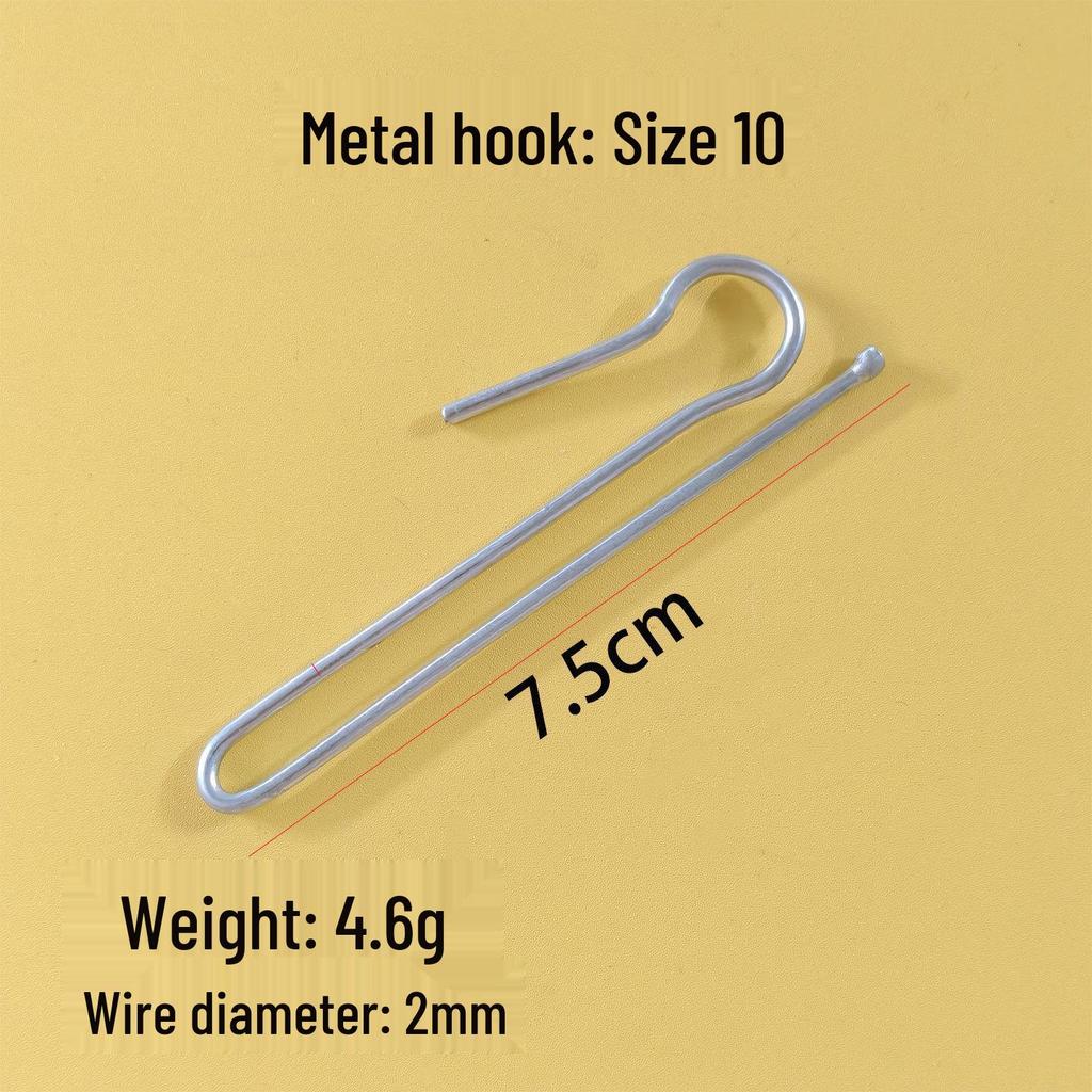 Adjustable Double-Prong Curtain Hooks - Metal & Plastic Serpentine Design