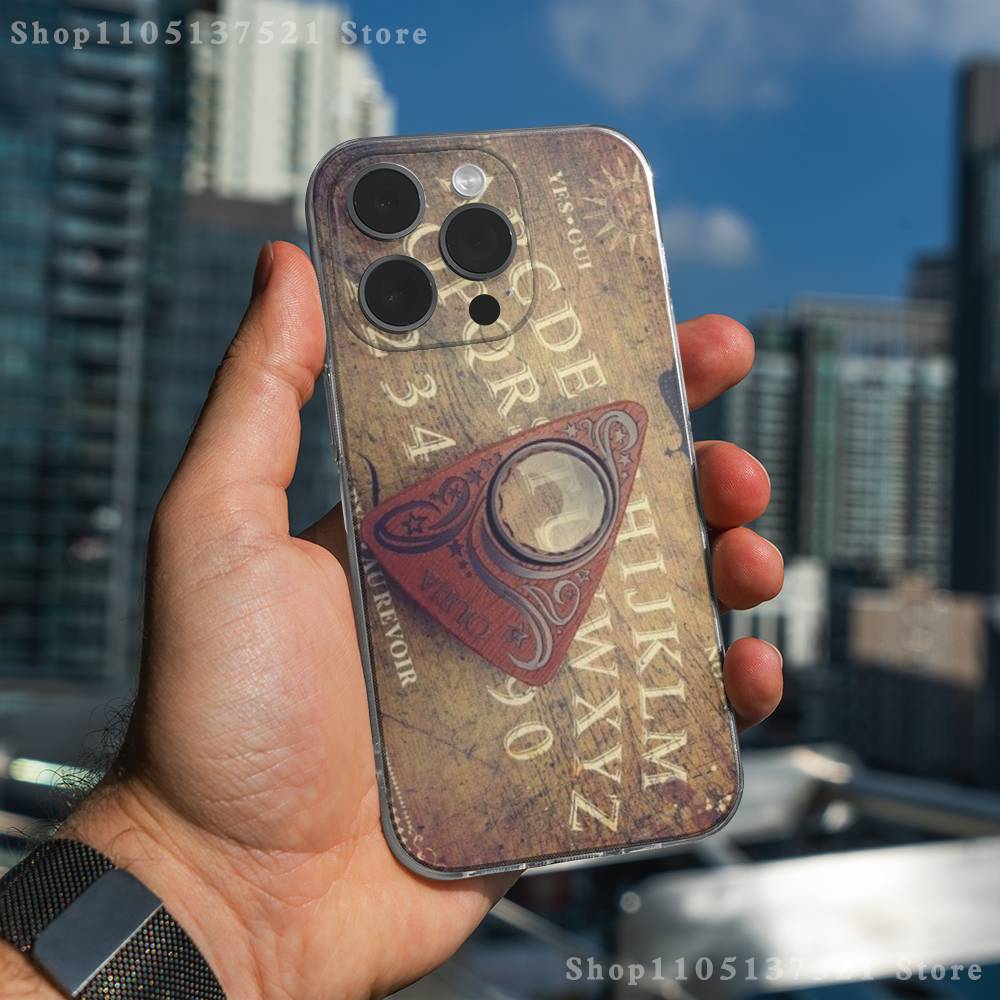 Supernatural Art Ouija Board Phone Case For iPhone 16,15,17,12,13,14,11 Max,Pro,Plus,X,XS,XR,SE4,E Mini Transparent Cover