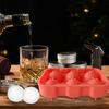 4/6 cavity silicone ice hockey tray, reusable round ice cube mold, perfect tool for frozen cocktails in kitchen bars