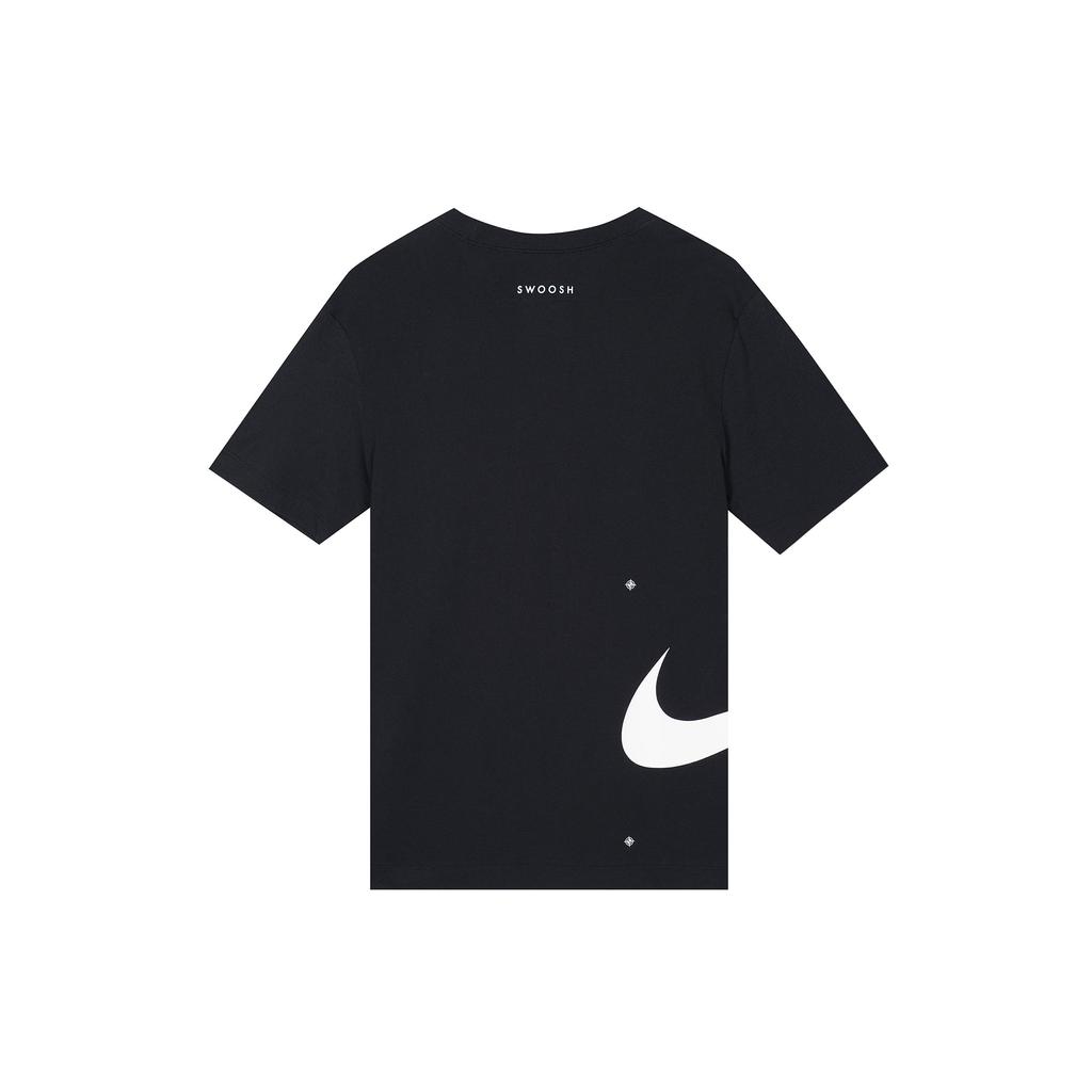 Nike Sportswear Swoosh Club Print Short Sleeve Crew Neck T-Shirt Men Tops Black DJ5374-010