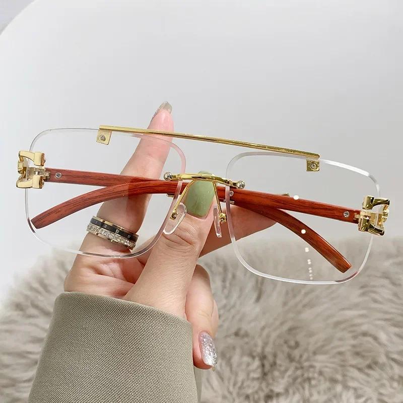 

Unisex Rimless Square Sunglasses Women Men Designer Brand Sun Glasses Female Male Colorful Metal Mirror Other