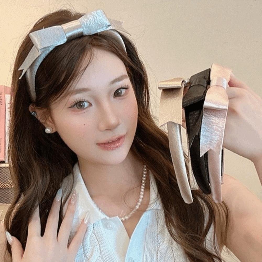 Thin Bow Headband Non-Slip Women Hairband Elegant Balletcore Hair Band  Student
