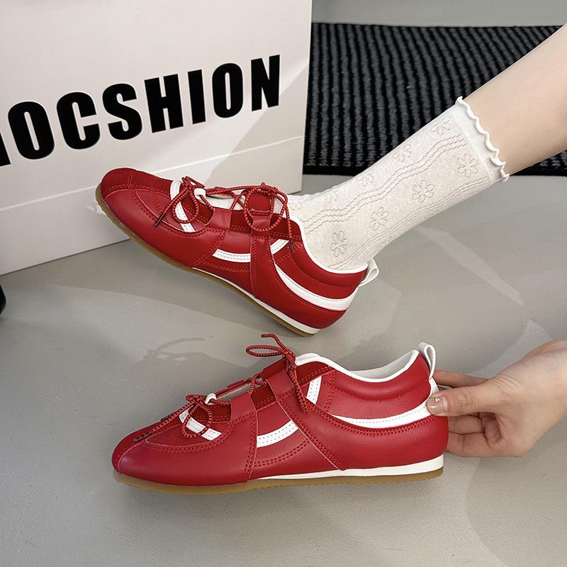 Mary Jane Ballet 5cm Jurchen single wind shoes casual shoes sweet sister leather sports Korean version inner height increase silver German trai
