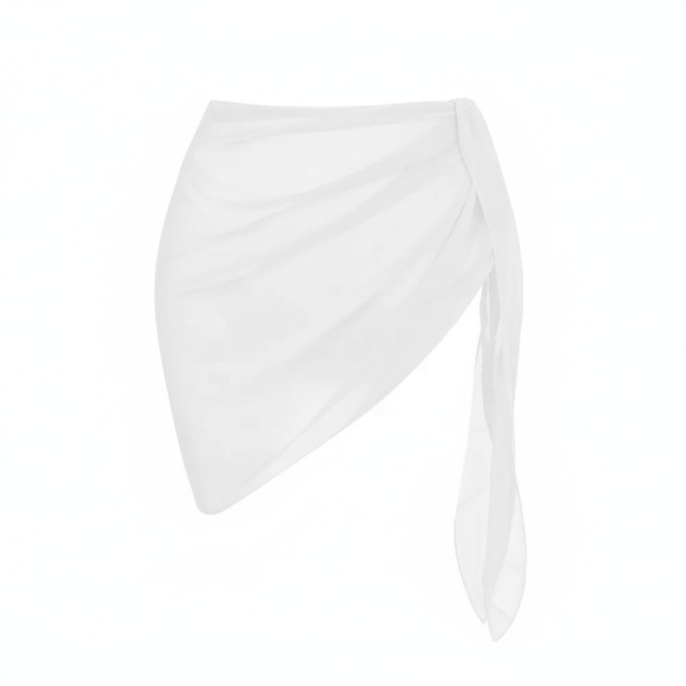 Sheer Women Beach Skirt Short Swimsuit Coverups Sexy Swimming Skirt Summer Vacation