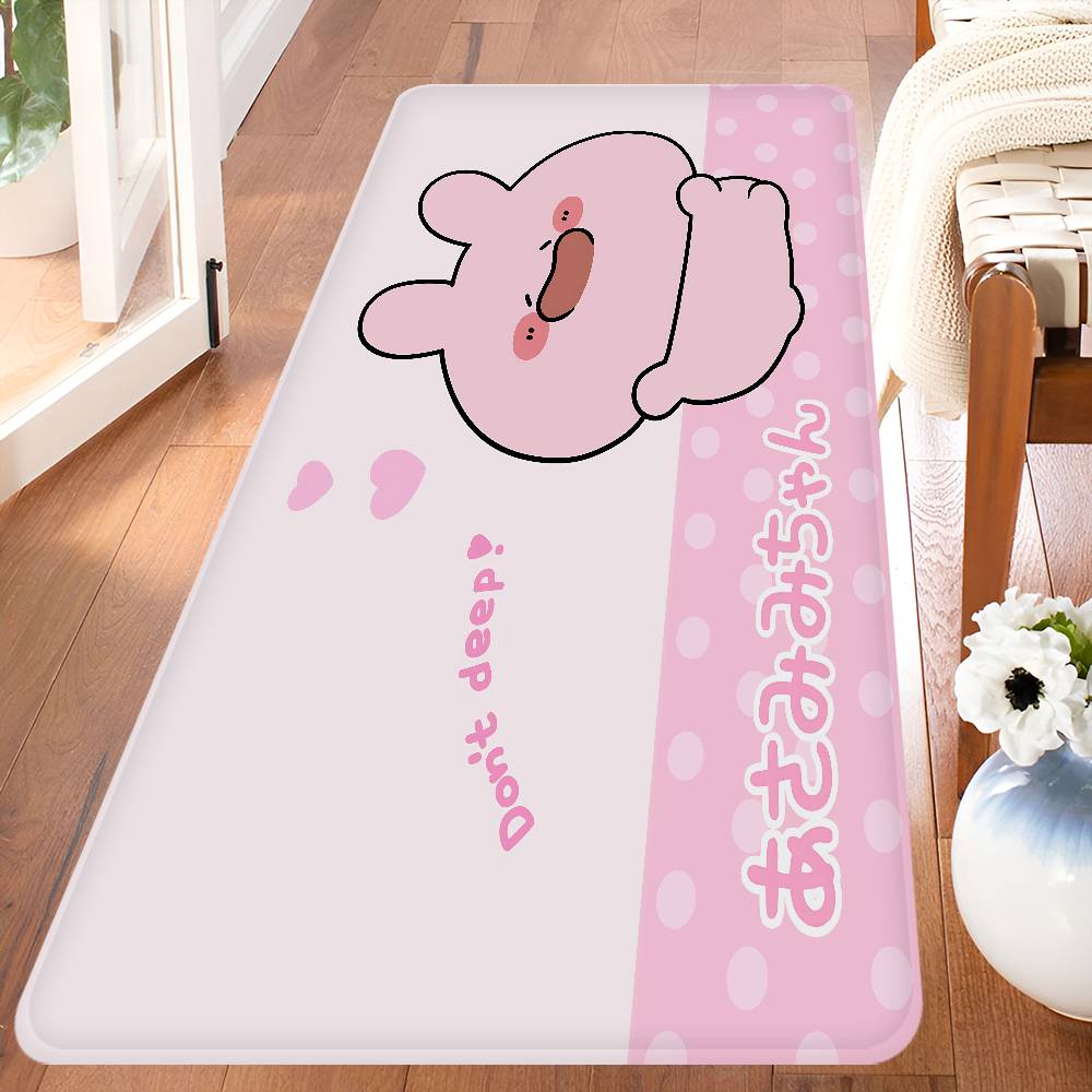 Cartoon A-Asamimichan Floor Mat Rectangle Anti-slip Home Soft Badmat Front Door Indoor Outdoor Mat Welcome Doormat