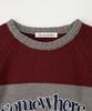 Sseomweeobeoteo Casual Wave Logo Knit - Burgundy