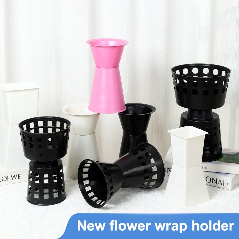 1Pcs Fixed Liner For Flower Arrangement Fixing Stand Packing Base Material Artificial Flowers Bouquet Plastic Bottom Fresh