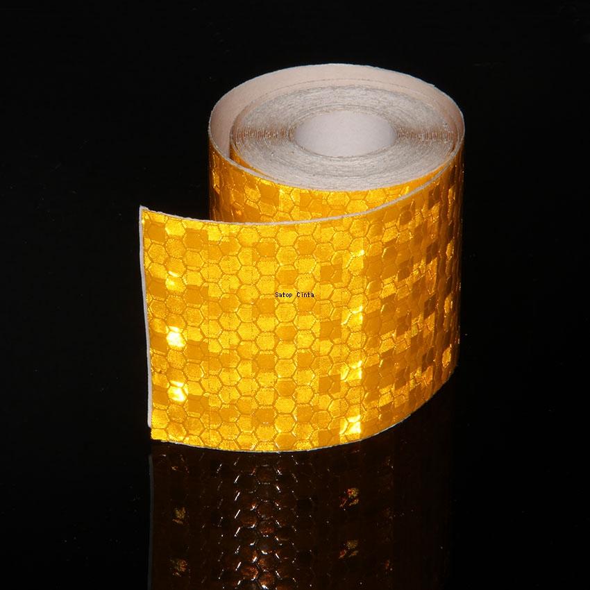 Reflective Safety Tapes 2inch*10FT Yellow High Viscosity Waterproof Reflectors Self-adhesive Stickers For Trucks Trailers Bikes