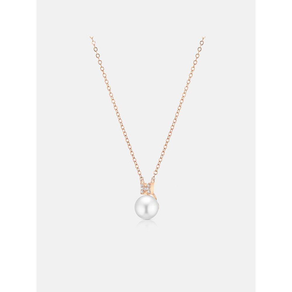 Rene Perla Sterling Silver Rose Necklace A243Sn9104Rpa 42cm