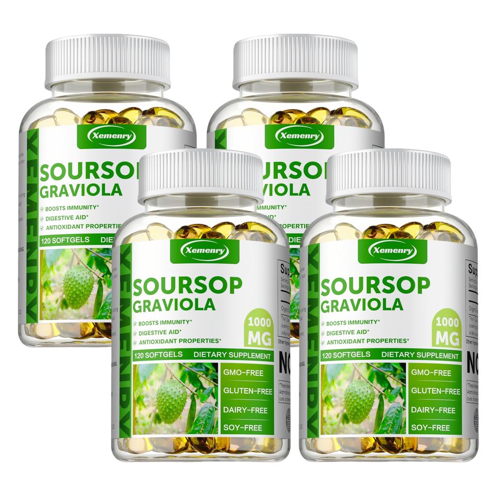 Soursop-Kapseln: Leicht absorbierbar, rein natürlich, ein tägliches Nahrungsergänzungsmittel für Erwachsene.