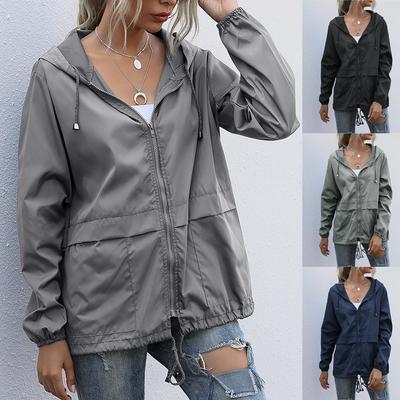 Women Jacket Autumn Spring Streetwear Tactical Waterproof Windbreaker Jackets Female Hooded Hip-hop Pilot Windproof Coats