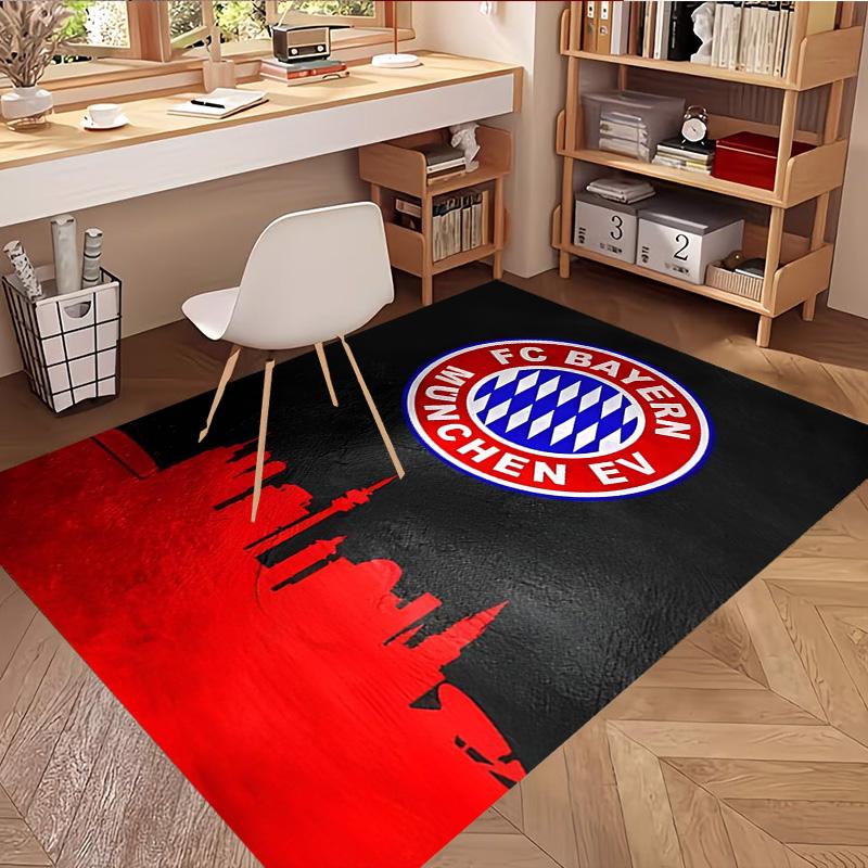 FC Bayern Motiv Teppich, Waschbarer Bodenläufer, Für Eingangsbereich Studentenwohnheim Waschküche Büro Arbeitszimmer, Heimdekoration Geburtstags-Weihnachtsgeschenk