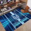 Custom Rug Warrington Wolves Pattern Print Name Text Soft Non‑Slip Floor Carpet for Home Indoor Decoration